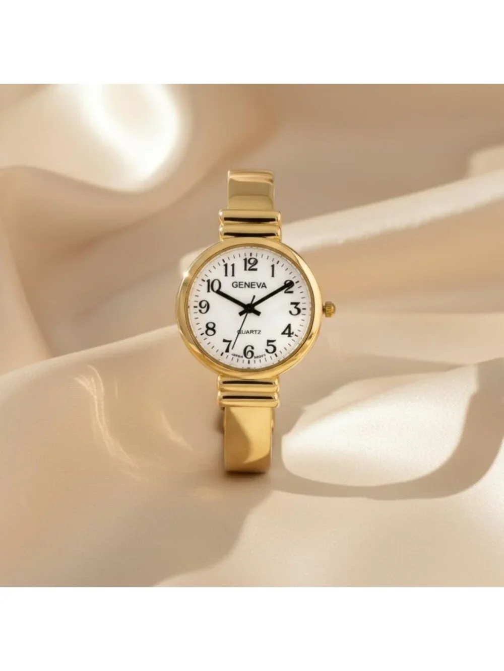 Elegant Mother of Pearl Cuff Bracelet Watch for Women - 31mm Japanese Quartz